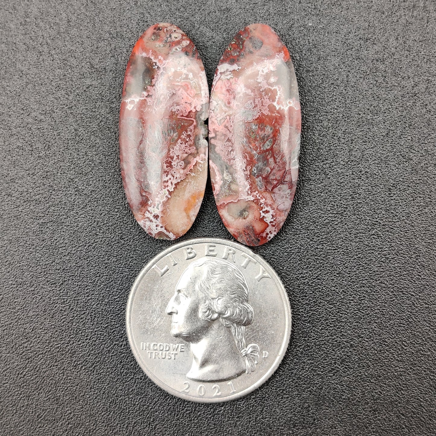 Crazy Lace Agate Earring Cabochon Pair 28.6 carats (5.72g)