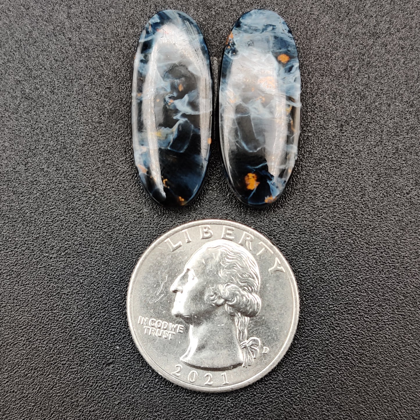 Pietersite Earring Cabochon Pair 28 carats (5.6g)
